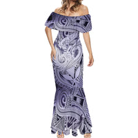 Personalised Aloha King Kamehameha Spirits Mermaid Dress Violet Special LT9 - Polynesian Pride