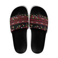 Fiji Masi Bula Tagimoucia Flowers Slide Sandals LT9 Red - Polynesian Pride