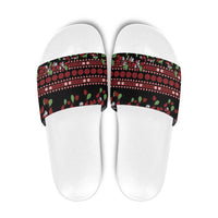 Fiji Masi Bula Tagimoucia Flowers Slide Sandals LT9 Red - Polynesian Pride