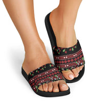 Fiji Masi Bula Tagimoucia Flowers Slide Sandals LT9 - Polynesian Pride