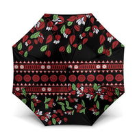 Fiji Masi Bula Tagimoucia Flowers Umbrella LT9 One Size Folded 11.42 inch Opened Diameter 37.4 inch Red - Polynesian Pride