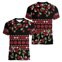 Fiji Masi Bula Tagimoucia Flowers Women V-Neck T-Shirt