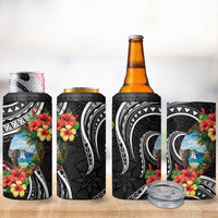 Hafa Adai Guam 4 in 1 Can Cooler Tumbler Guahan Seal Chamorro Stones Tribal