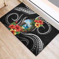 Hafa Adai Guam Rubber Doormat Guahan Seal Chamorro Stones Tribal