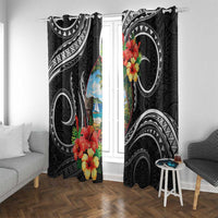 Hafa Adai Guam Window Curtain Guahan Seal Chamorro Stones Tribal