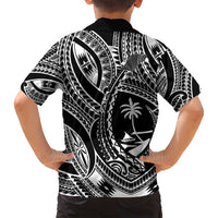 Hafa Adai Guam Inspired Tattoo Family Matching Long Sleeve Bodycon Dress and Hawaiian Shirt