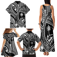 Hafa Adai Guam Inspired Tattoo Family Matching Tank Maxi Dress and Hawaiian Shirt