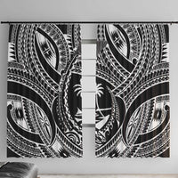 Hafa Adai Guam Inspired Tattoo Window Curtain