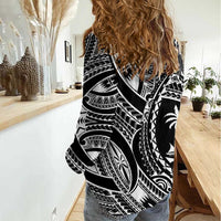 Hafa Adai Guam Inspired Tattoo Women Casual Shirt