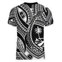 Hafa Adai Guam Inspired Tattoo Women V-Neck T-Shirt