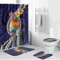 Hafa Adai Guam Seal Latte Stones Artwork Bathroom Set LT9 Bathroom Set (4 pcs) Blue - Polynesian Pride