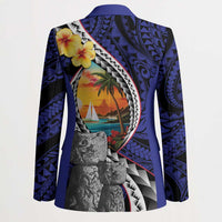 Hafa Adai Guam Seal Latte Stones Artwork Blazer - Polynesian Pride