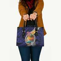 Hafa Adai Guam Seal Latte Stones Artwork Leather Bag LT9 - Polynesian Pride