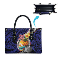 Hafa Adai Guam Seal Latte Stones Artwork Leather Bag LT9 - Polynesian Pride