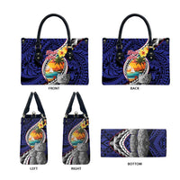 Hafa Adai Guam Seal Latte Stones Artwork Leather Bag LT9 - Polynesian Pride