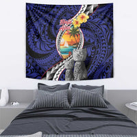 Hafa Adai Guam Seal Latte Stones Artwork Tapestry