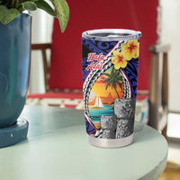 Hafa Adai Guam Seal Latte Stones Artwork Tumbler Cup