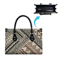 Niho Taniwha Kowhaiwhai Leather Bag LT9 - Polynesian Pride