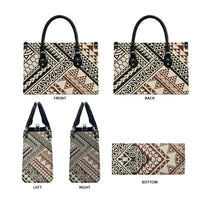 Niho Taniwha Kowhaiwhai Leather Bag LT9 - Polynesian Pride