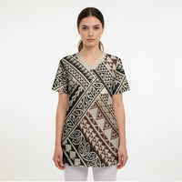 Niho Taniwha Kowhaiwhai Scrub Top - Polynesian Pride