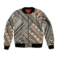 Niho Taniwha Kowhaiwhai Sleeve Zip Bomber Jacket