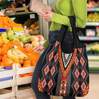 Niho Taniwha Taniko Motif Grocery Bag