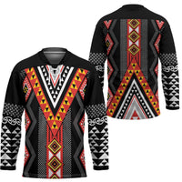 Niho Taniwha Taniko Motif Hockey Jersey LT9 - Polynesian Pride