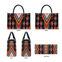 Niho Taniwha Taniko Motif Leather Bag LT9 - Polynesian Pride