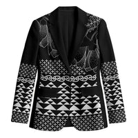 Black Taniko Kowhaiwhai Tukutuku Motif Blazer - Polynesian Pride