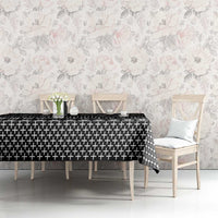 Black Taniko Kowhaiwhai Tukutuku Motif Tablecloth