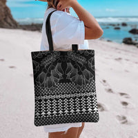 Black Taniko Kowhaiwhai Tukutuku Motif Tote Bag - Polynesian Pride