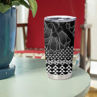 Black Taniko Kowhaiwhai Tukutuku Motif Tumbler Cup