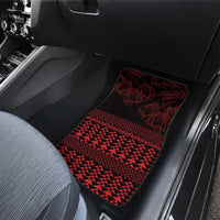 Red Taniko Kowhaiwhai Tukutuku Motif Car Mats