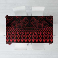 Red Taniko Kowhaiwhai Tukutuku Motif Tablecloth