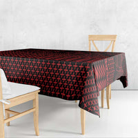 Red Taniko Kowhaiwhai Tukutuku Motif Tablecloth