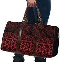 Red Taniko Kowhaiwhai Tukutuku Motif Travel Bag - Polynesian Pride