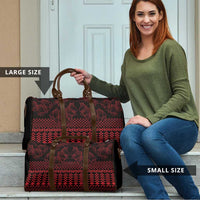 Red Taniko Kowhaiwhai Tukutuku Motif Travel Bag - Polynesian Pride