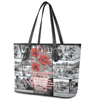 ANZAC Day Gallipoli Campaign Leather Tote Bag To The End They Remain