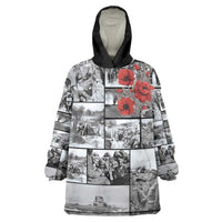 ANZAC Day Gallipoli Campaign Wearable Blanket Hoodie To The End They Remain LT9 One Size Black - Polynesian Pride