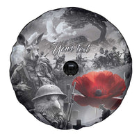 Black ANZAC Day The Battle of Lone Pine Spare Tire Cover Kiwi-Kangaroo Soldier Lest We Forget