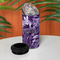 Purple ANZAC Day The Battle of Lone Pine 4 in 1 Can Cooler Tumbler Kiwi-Kangaroo Soldier Lest We Forget