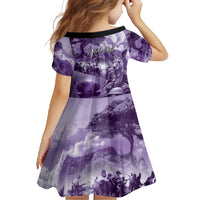 Purple ANZAC Day The Battle of Lone Pine Family Matching Summer Maxi Dress and Hawaiian Shirt Kiwi-Kangaroo Soldier Lest We Forget