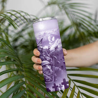 Purple ANZAC Day The Battle of Lone Pine Skinny Tumbler Kiwi-Kangaroo Soldier Lest We Forget
