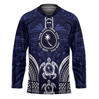 FSM Chuuk States Hockey Jersey Micronesia Six 9 One Polynesian Tribal Pattern LT9 Unisex Blue - Polynesian Pride
