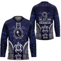 FSM Chuuk States Hockey Jersey Micronesia Six 9 One Polynesian Tribal Pattern LT9 - Polynesian Pride