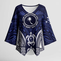 FSM Chuuk States Kimono Sleeve Blouse Micronesia Six 9 One Polynesian Tribal Pattern - Polynesian Pride