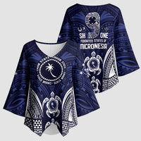 FSM Chuuk States Kimono Sleeve Blouse Micronesia Six 9 One Polynesian Tribal Pattern - Polynesian Pride