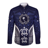 FSM Chuuk States Long Sleeve Button Shirt Micronesia Six 9 One Polynesian Tribal Pattern