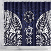 FSM Chuuk States Shower Curtain Micronesia Six 9 One Polynesian Tribal Pattern