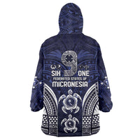 FSM Chuuk States Wearable Blanket Hoodie Micronesia Six 9 One Polynesian Tribal Pattern